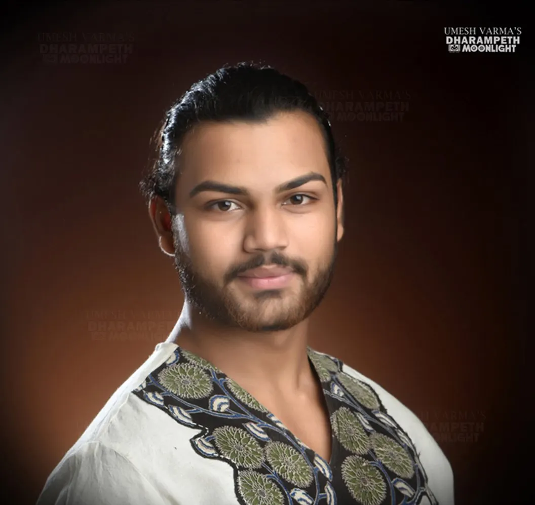 Portrait of a young man in an embroidered kurta